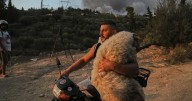Photos of the wildfires in Europe displacing thousands as residents join efforts to fight the flames