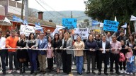 Entrega Huixquilucan repavimentación de la carretera Huixquilucan