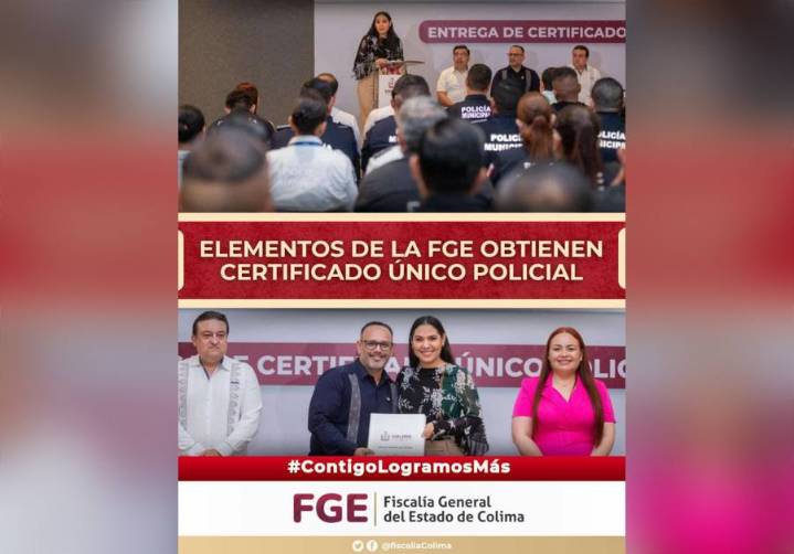 Elementos de la FGE obtienen Certificado Único Policial