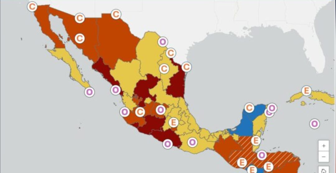 ¡EEUU lanza alerta de viaje en 30 estados de México! Oaxaca, en nivel bajo, pero con focos de violencia crecientes