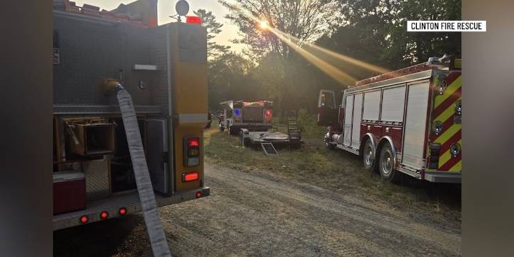 Crews respond to wildfire in Burnham over the weekend