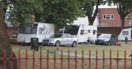 Travellers set up camp at Birmingham park