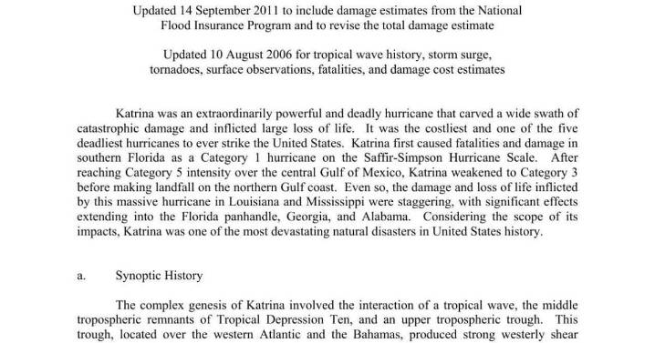 Twenty years later, Katrina still among Atlantic’s most deadly, costly