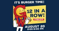 Date announced for free burger day at George Webb restaurants after Brewers' 12th straight win