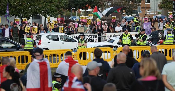 Rival protesters clash outside asylum seeker hotel