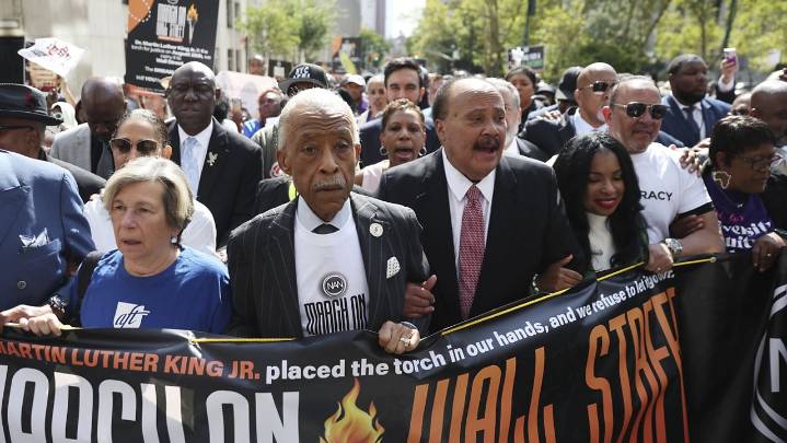 Al Sharpton leads pro-DEI 'March on Wall Street'