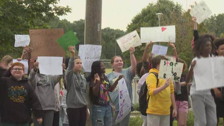 Southeast Middle School joins the walkouts sweeping WS/FCS in support of teachers