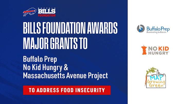 Bills Foundation awards major grants to Buffalo Prep, No Kid Hungry and Massachusetts Avenue Project to address food insecurity