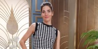 Juana Viale impactó con un vestido mini de efecto óptico, volados de seda y rombos: “Para levantar un poco”