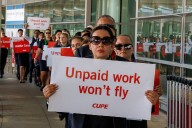 Air Canada suspends flights, advises against airport visits