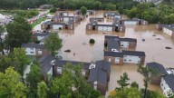 Drone video shows dramatic flooding in northwest Georgia as Chattanooga area is inundated with rainfall