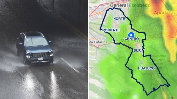 Viene lluvia fuerte a Monterrey; alertan por encharcamientos importantes en la ciudad