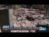Local restaurant in Western North Carolina shares message
