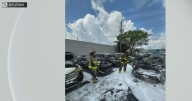 10 cars englulfed in flames in Fort Lauderdale