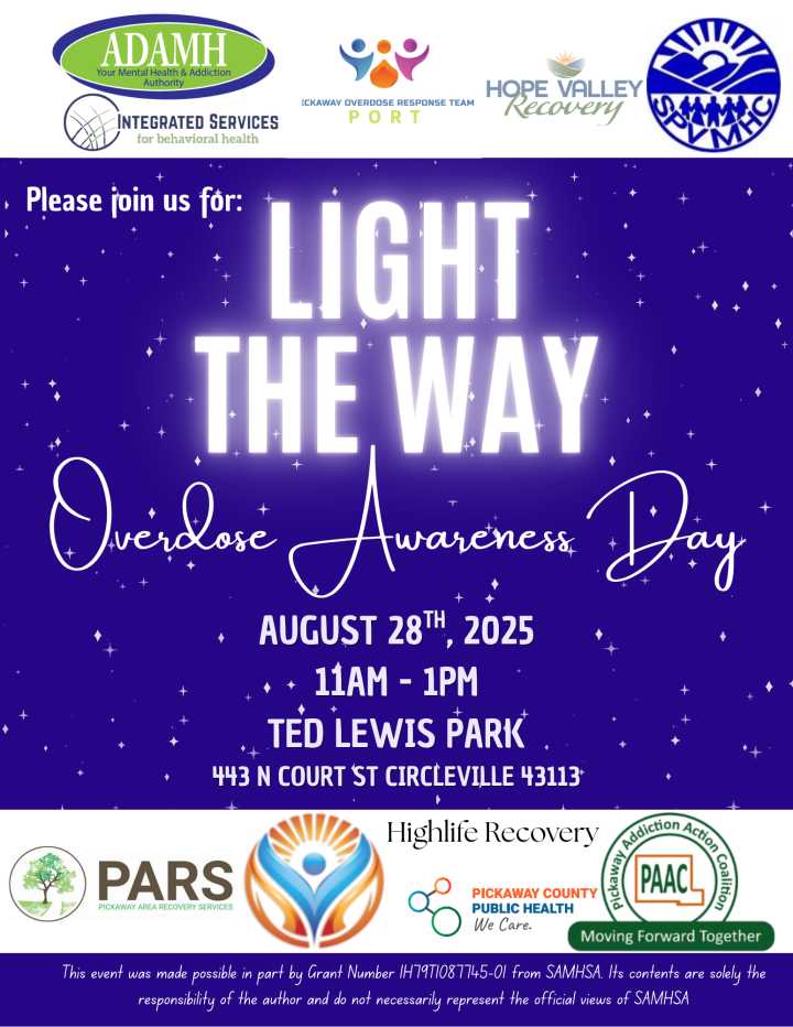 Pickaway County Public Health to Host “Light the Way” Overdose Awareness...
