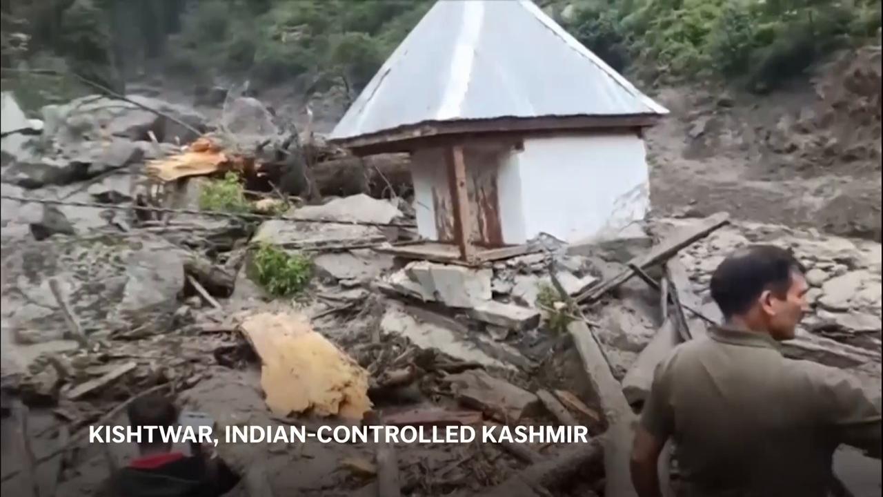 Torrential rains trigger flash floods in Kashmir, killing at least 44