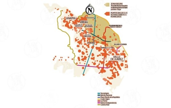Anapra y el Valle, los más peligrosos: EU