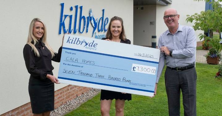 Cala Homes (West) donates £7300 to Kilbryde Hospice as part of pledge at Jackton development