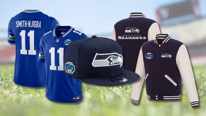 Celebrate the Seahawks' 50th season with special jersey, shirt, more
