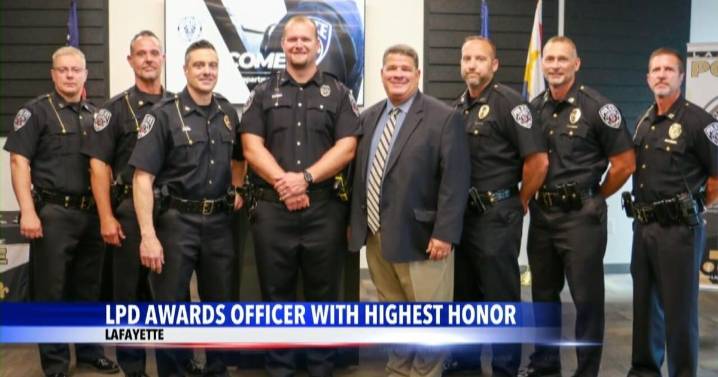 Lafayette officer James Jarrett awarded Gold Merit for bravery
