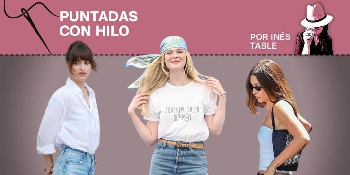 Dakota Johnson, Elle Fanning y Hailey Bieber, estilo minimal y con vaqueros