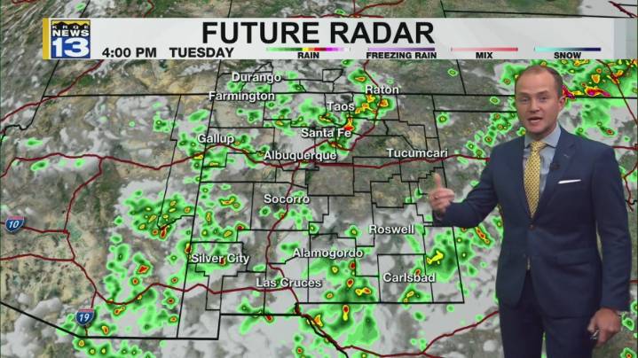 More monsoon storms develop across New Mexico Tuesday afternoon