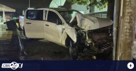 Despistó con su camioneta y resultó herido