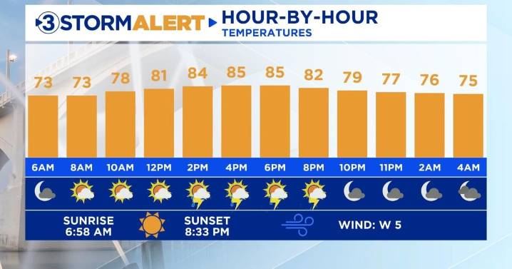 Mostly cloudy with scattered showers this afternoon