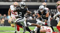 Raiders rookie Ashton Jeanty takes a hit, then delivers one in 22