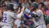 Goodman homers, Moniak drives in 3 as Rockies snap 4