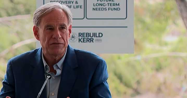 Gov. Abbott gives remarks, announces Flood Relief Funding Efforts in Kerrville