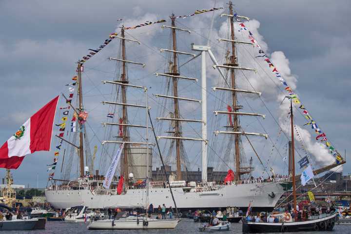 Hundreds of historic tall ships are arriving in Amsterdam for a maritime festival