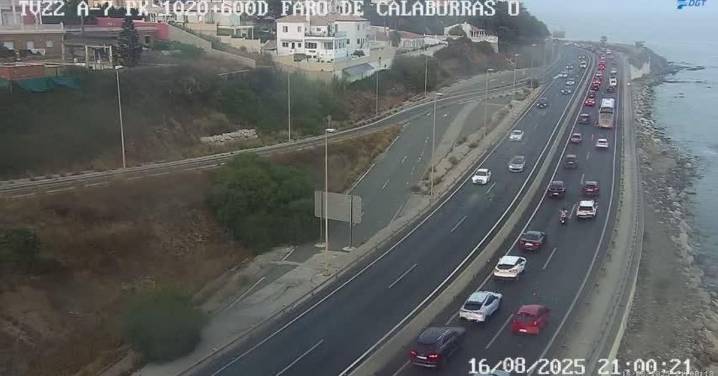 Retenciones en Málaga en la A-7 a su paso por Marbella y Fuengirola por dos accidentes