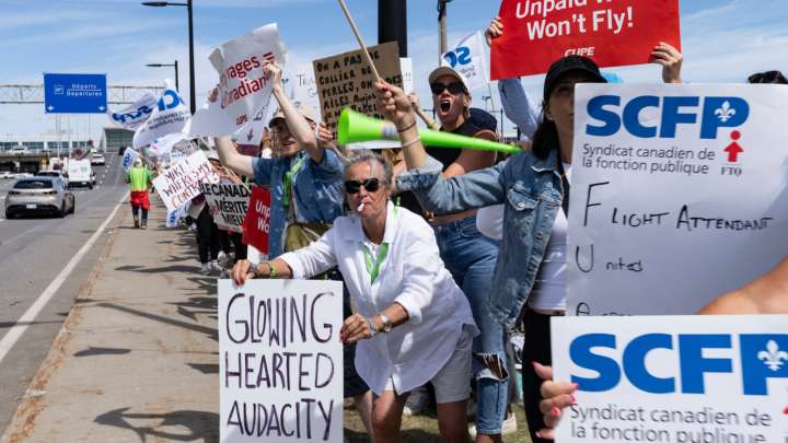 Air Canada and flight attendants union resume talks for the first time since strike began
