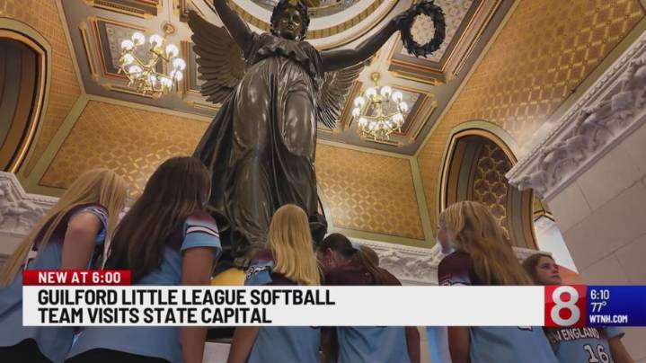 Guilford Little League softball team visits Gov. Lamont after World Series trip