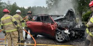 Fiery crash sends 2 adults, 1 child to Jasper hospital with serious injuries