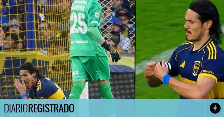Increíble: Cavani se perdió otra vez un gol abajo del arco y se fue silbado