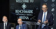 The home of the NHL's Tampa Bay Lightning renamed Benchmark International Arena