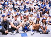 Dodgers star Will Smith goes to bat for literacy at LA schools