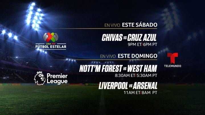 Calendario de partidos de la Liga MX Apertura y la Premier League este fin de semana