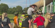 Firefighters free 40-year-old man stuck inside playground slide in Connecticut