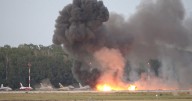 F-16 jet crashes during air show rehearsal in Poland, killing pilot