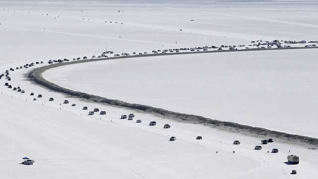 A driver trying to set a speed record during a racing event at Utah's famed Bonneville Salt Flats died after losing control of his vehicle
