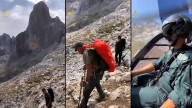 Rescatan a un montañero madrileño de 74 años agotado y deshidratado en los Picos de Europa