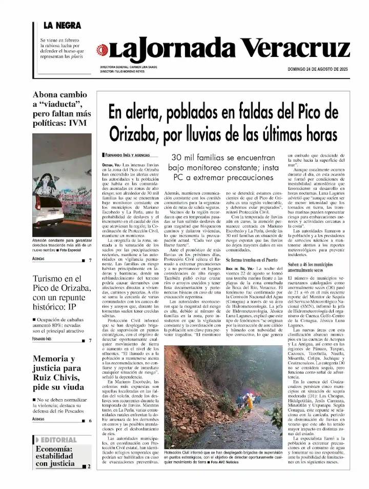 Contraportada del 24 de agosto de 2025