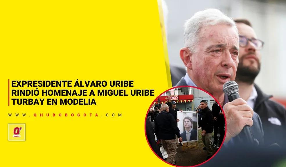 Expresidente Álvaro Uribe rindió homenaje a Miguel Uribe Turbay en Modelia