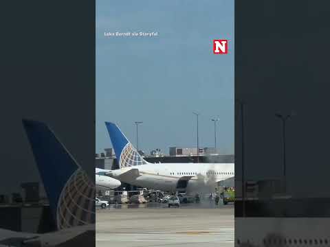 Fire Near Plane As Ramp Vehicle Goes Up In Flames