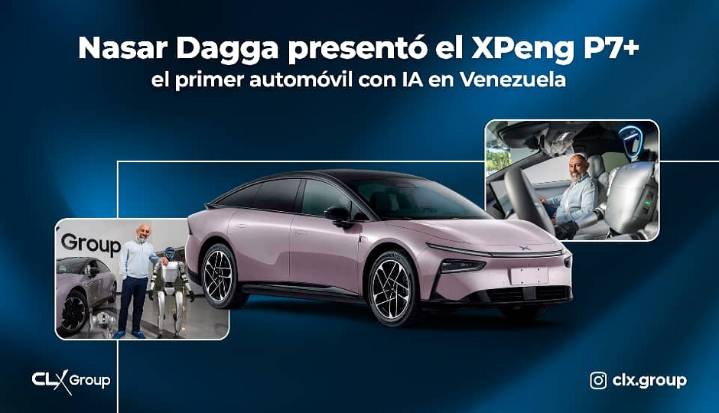 Nasar Dagga presentó el XPeng P7+, el primer automóvil con IA en Venezuela