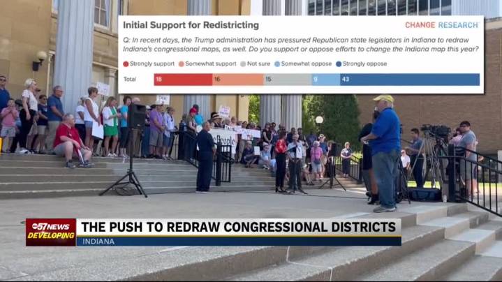 Republicans push for early redistricting in Indiana, Gov. Braun remains noncommittal