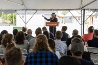 Tiny homes combatting homelessness help Michigan hit housing goal early, Whitmer says